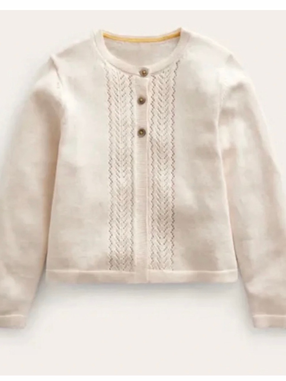 Mini Boden Girls White Cardigan - 4-5